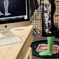 Glanzer Fussabdruck-Scanner